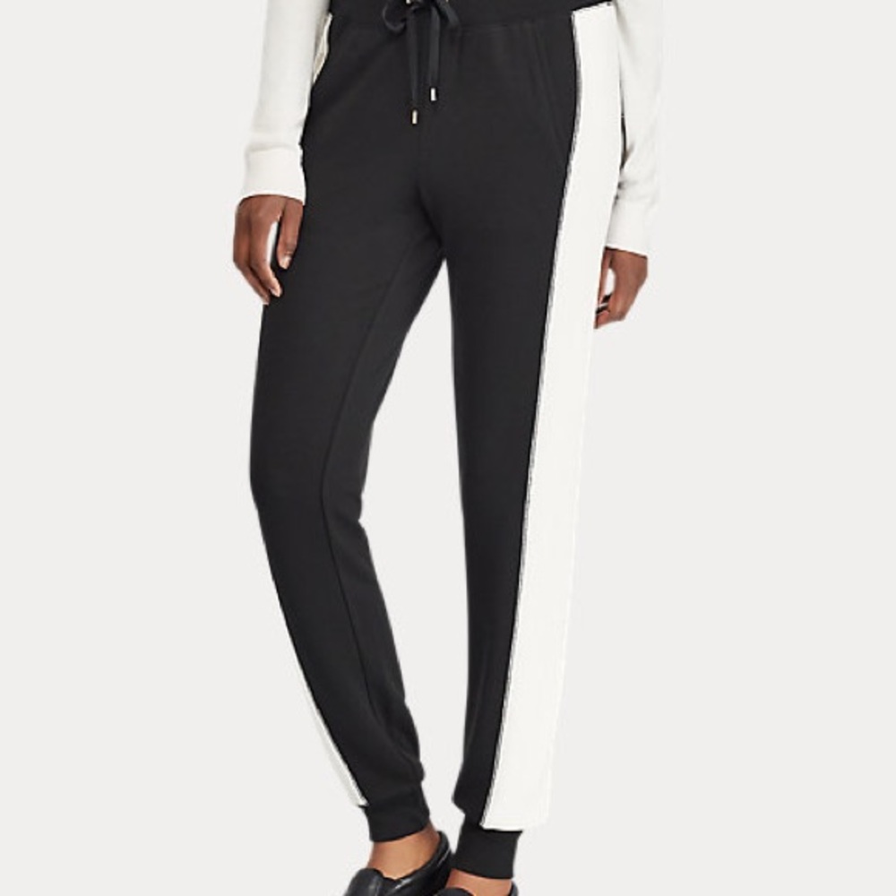 Ralph Lauren Striped Navy Blue Jogger Pants Women’s Small NWT